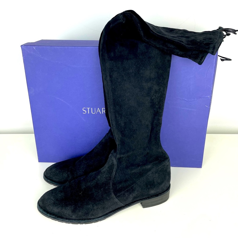 Stuart Weizman Suede Thigh-High Boots. Size 9 - image 1